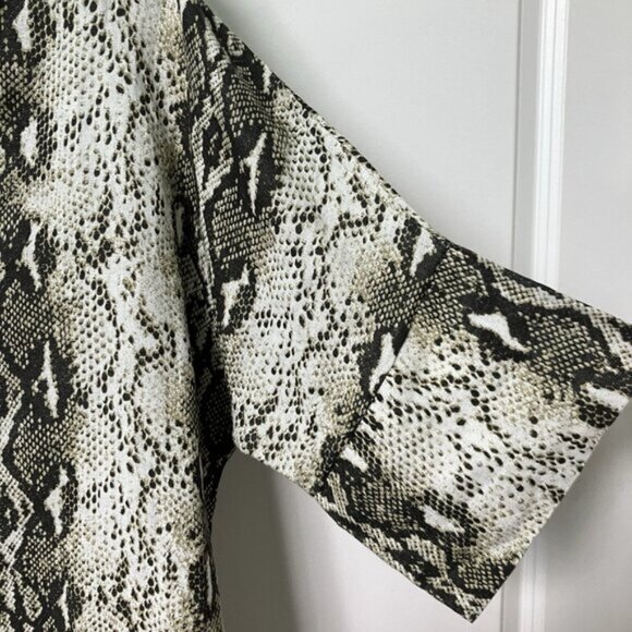 Anna Melani Linen Tunic Dress Womens M Snake Animal Print Made in Italy - Picture 5 of 10